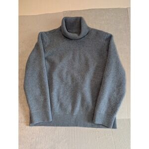 Rogatis Green Wool Cashmere Turtleneck Sweater Blue Korean Size 110